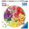 Puzzle rond 500 pieces Fruits et légumes, Circle of Colors, Abstrait,