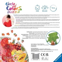 Puzzle rond 500 pieces Fruits et légumes, Circle of Colors, Abstrait,