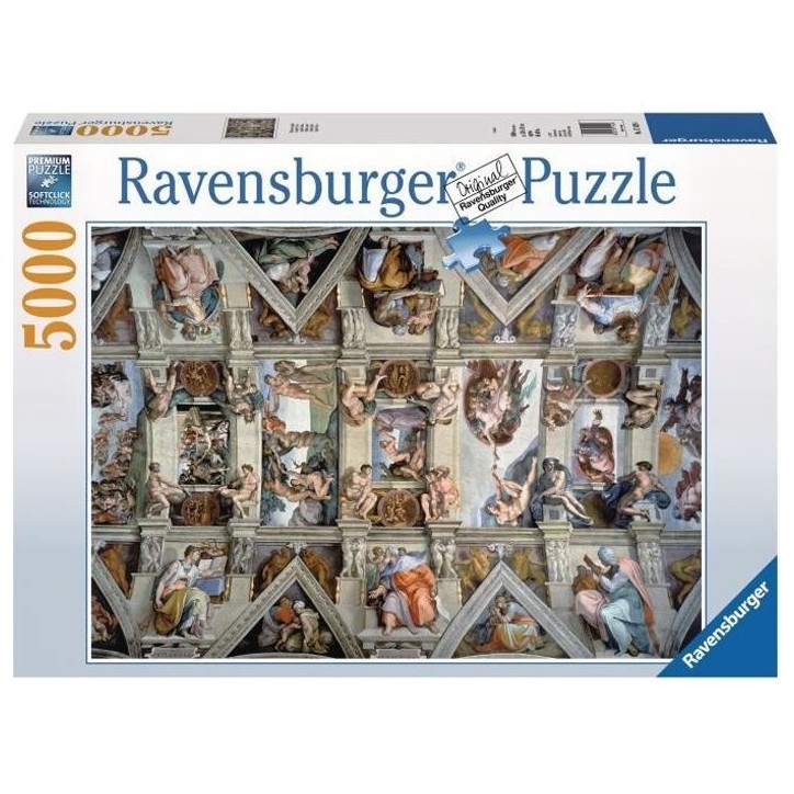 Puzzle Adulte 5000 p - Chapelle Sixtine - Ravensburger - Architecture et monument - Multicolore Puzzle Adulte 5000 p - Chapelle Sixtine - Ravensburger - Architecture et monument - Multicolore