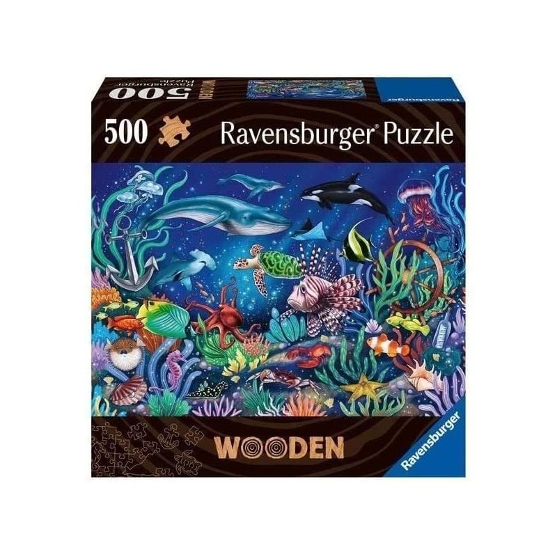 Puzzle en bois Monde marin coloré 500 pieces robustes et naturelles d Puzzle en bois Monde marin coloré 500 pieces robustes et naturelles d