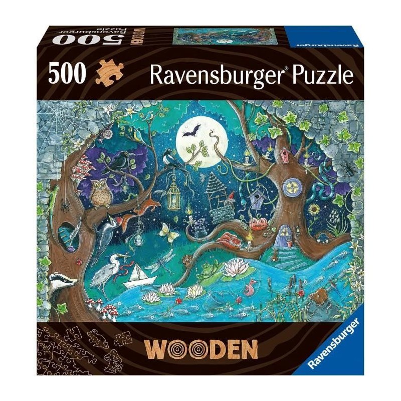 Puzzle en bois Foret fantastique 500 pieces robustes et naturelles don Puzzle en bois Foret fantastique 500 pieces robustes et naturelles don