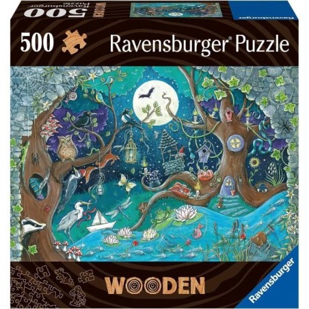 Puzzle en bois Foret fantastique 500 pieces robustes et naturelles don