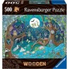 Puzzle en bois Foret fantastique 500 pieces robustes et naturelles don