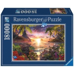 Puzzle 18000 pieces Paradis au soleil couchant, Ravensburger, Pour adu