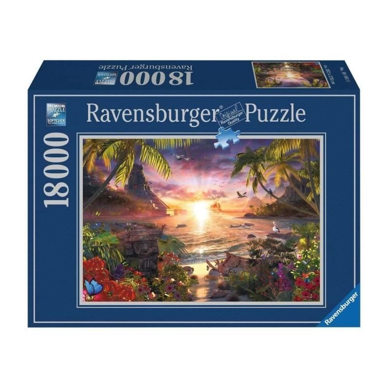 Puzzle 18000 pieces Paradis au soleil couchant, Ravensburger, Pour adu Puzzle 18000 pieces Paradis au soleil couchant, Ravensburger, Pour adu