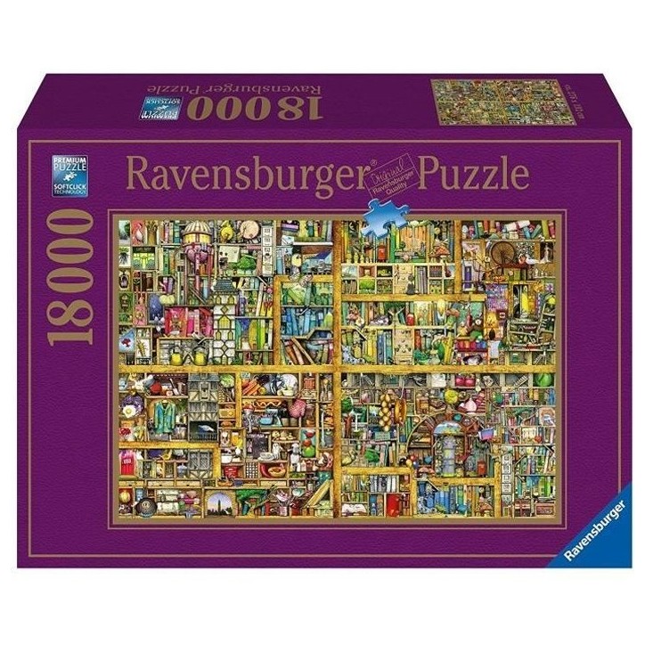 Puzzle 18 000 pieces Bibliotheque magique XXL, Colin Thompson, Adultes et enfants a partir de 14 ans, Fantaisie, 17825, Ravensbu Puzzle 18 000 pieces Bibliotheque magique XXL, Colin Thompson, Adultes et enfants a partir de 14 ans, Fantaisie, 17825, Ravensbu
