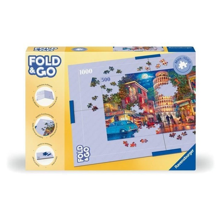 Plateau de puzzle - RAVENSBURGER - 17971 - Pliable - Pour 1000 pieces - Pinces de fixation Plateau de puzzle - RAVENSBURGER - 17971 - Pliable - Pour 1000 pieces - Pinces de fixation