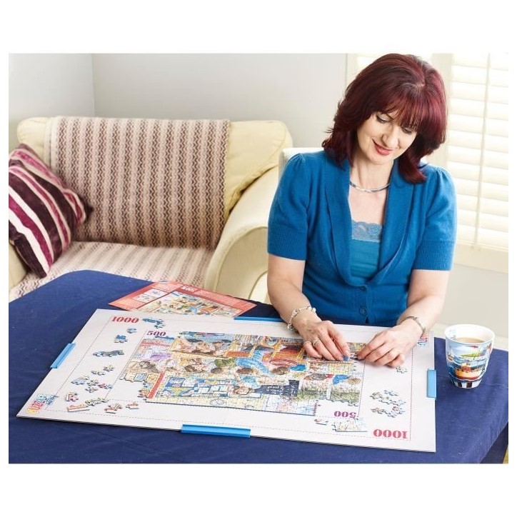 Plateau de puzzle - RAVENSBURGER - 17971 - Pliable - Pour 1000 pieces - Pinces de fixation Plateau de puzzle - RAVENSBURGER - 17971 - Pliable - Pour 1000 pieces - Pinces de fixation