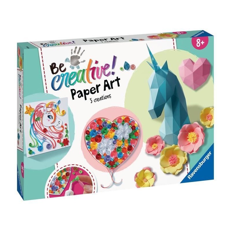 Be Creative Paper Art Maxi Origami, Pliage 3D, Quilling, 9 réalisatio Be Creative Paper Art Maxi Origami, Pliage 3D, Quilling, 9 réalisatio