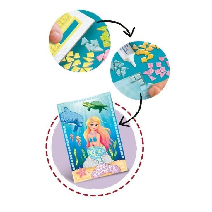 Coffret Mosaique Ravensburger Mermaid - A partir de 7 ans - Décorez facilement 2 objets - Certifié FSC mixte Coffret Mosaique Ravensburger Mermaid - A partir de 7 ans - Décorez facilement 2 objets - Certifié FSC mixte