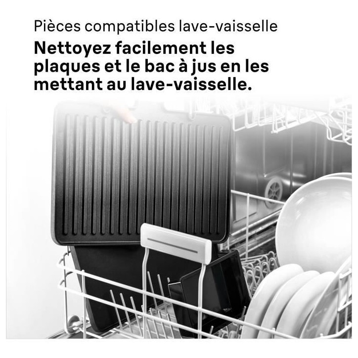 Grill multifonctions - BRAUN - Multi Pro 9 - 2000 W - 3 positions de chauffe - Noir / Acier