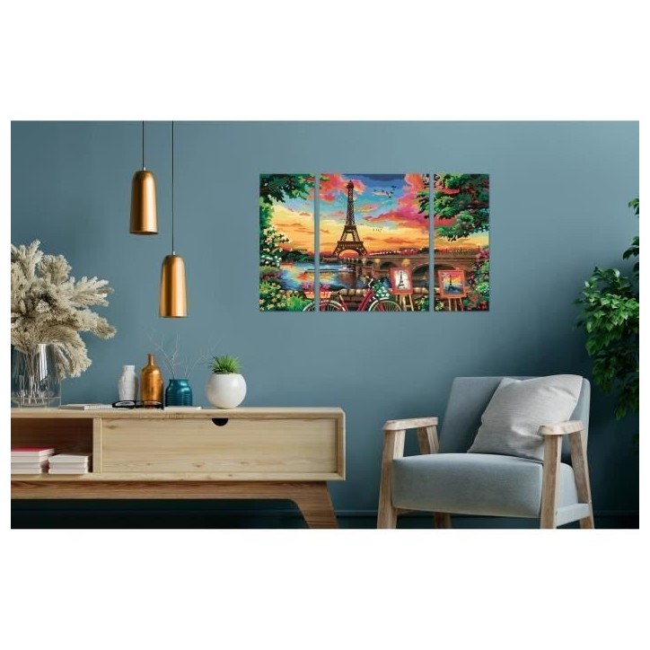 CreArt Paris format triptyque 80x50cm - Peinture par numéros – Des 12 ans – Ravensburger - 20134 CreArt Paris format triptyque 80x50cm - Peinture par numéros – Des 12 ans – Ravensburger - 20134