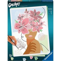 CreArt Flowers on my mind 24x30 cm - Peinture par numéros – Des 12