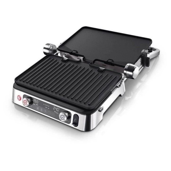 Grill multifonctions - BRAUN - Multi Grill 9 Pro - 2200 W - 3 positions de chauffe - Noir / Acier Grill multifonctions - BRAUN - Multi Grill 9 Pro - 2200 W - 3 positions de chauffe - Noir / Acier