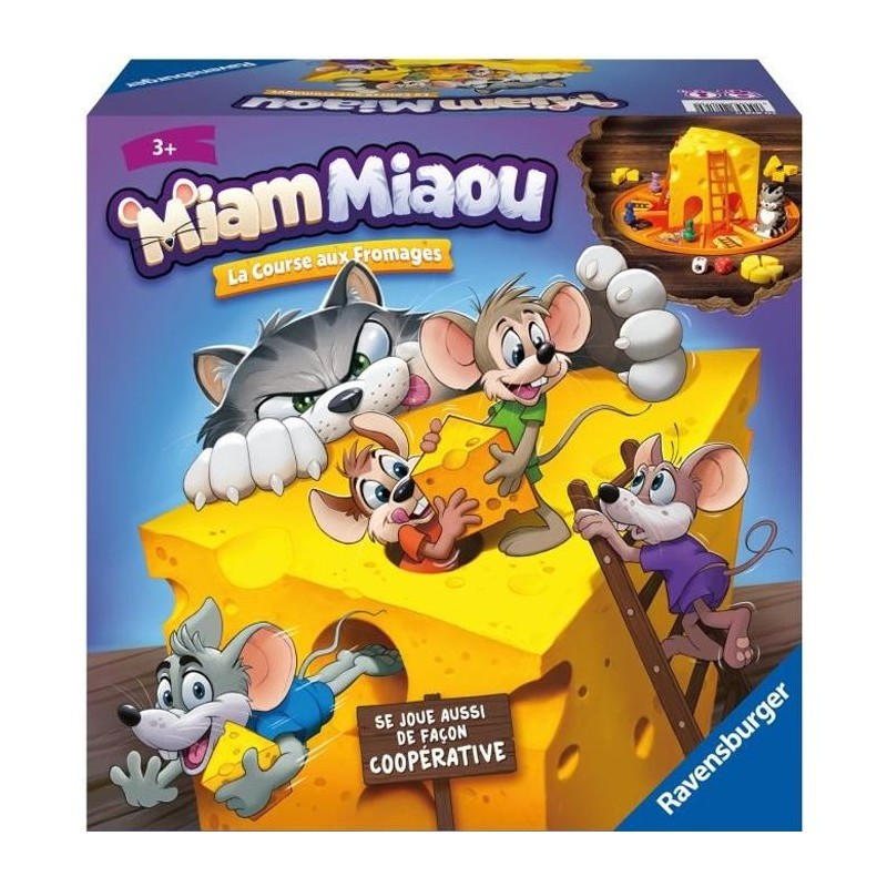 Jeu de société - Ravensburger - Miam Miaou - La course aux fromages Jeu de société - Ravensburger - Miam Miaou - La course aux fromages