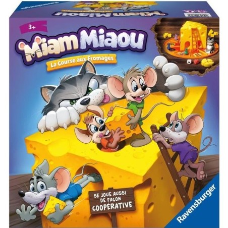 Jeu de société - Ravensburger - Miam Miaou - La course aux fromages