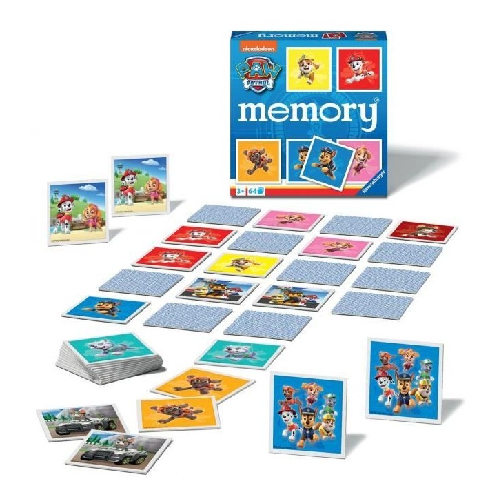 Jeu de mémoire - Ravensburger - Grand memory Pat'Patrouille - Multicolore - Enfant - Mixte Jeu de mémoire - Ravensburger - Grand memory Pat'Patrouille - Multicolore - Enfant - Mixte