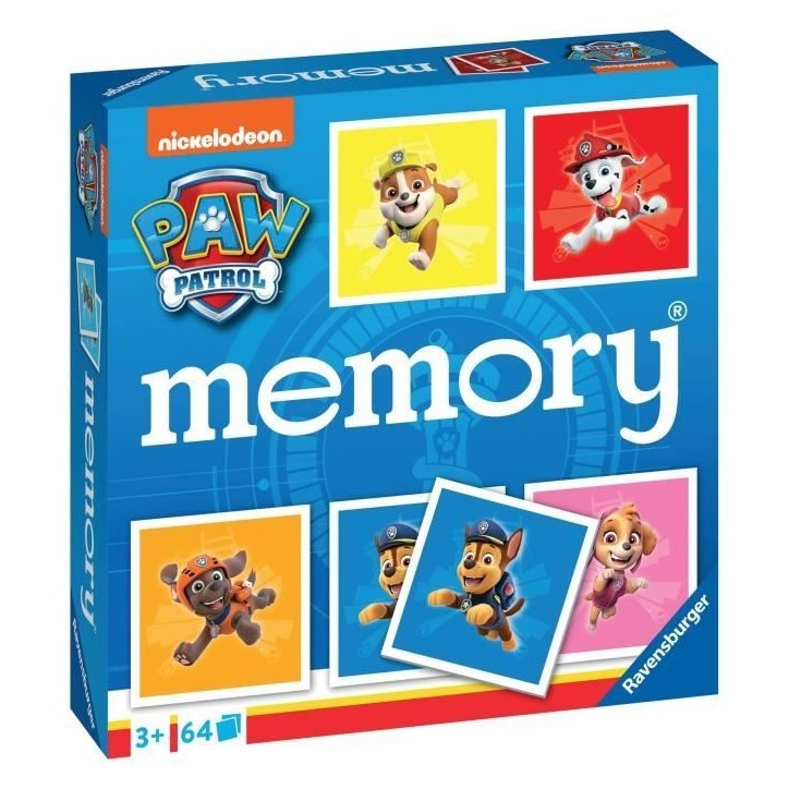 Jeu de mémoire - Ravensburger - Grand memory Pat'Patrouille - Multicolore - Enfant - Mixte Jeu de mémoire - Ravensburger - Grand memory Pat'Patrouille - Multicolore - Enfant - Mixte