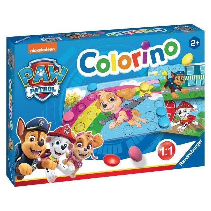 Colorino Pat' Patrouille, jeux éducatif, A partir de 2 ans, Ravensburger, Paw Patrol Colorino Pat' Patrouille, jeux éducatif, A partir de 2 ans, Ravensburger, Paw Patrol