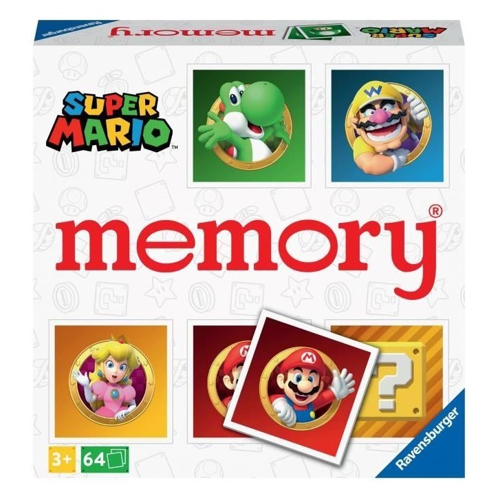 Memory Super Mario Ravensburger - Jeu Educatif pour Enfant a partir de 3 ans