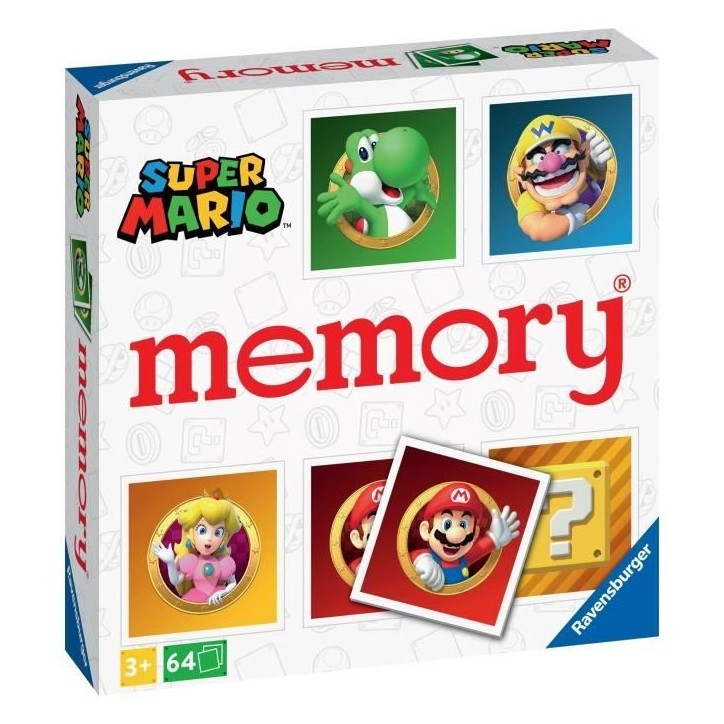 Memory Super Mario Ravensburger - Jeu Educatif pour Enfant a partir de 3 ans