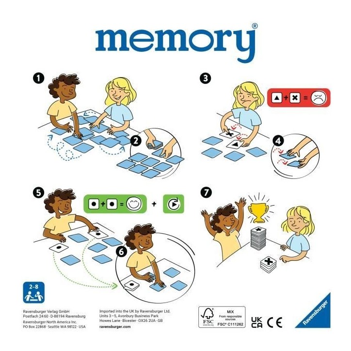 Memory Super Mario Ravensburger - Jeu Educatif pour Enfant a partir de 3 ans