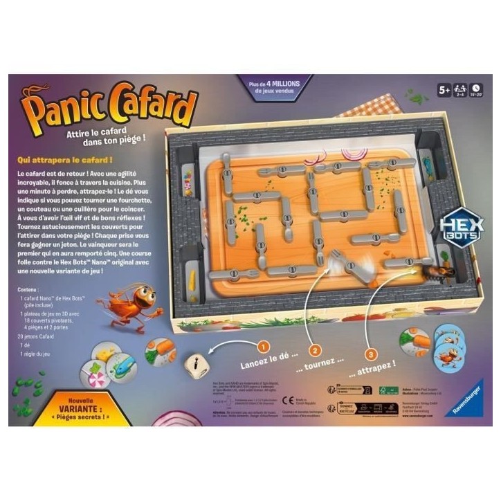 Panic Cafard, Jeu Société Enfants, Des 5 Ans, Ravensburger