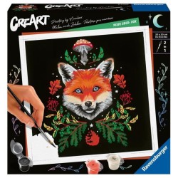 CreArt Fox / Renard 20x20 cm - format carré - Peinture par numéros