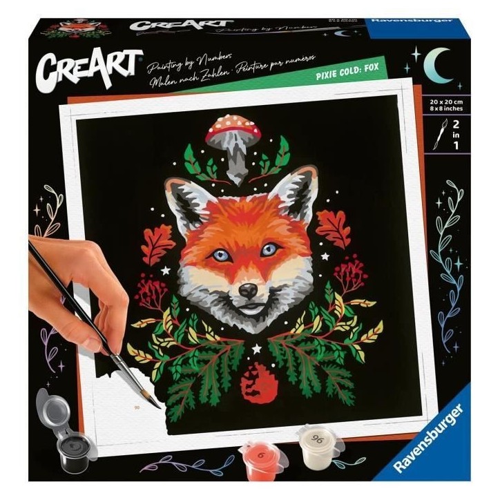 CreArt Fox / Renard 20x20 cm - format carré - Peinture par numéros – Des 12 ans – Ravensburger - 23511
