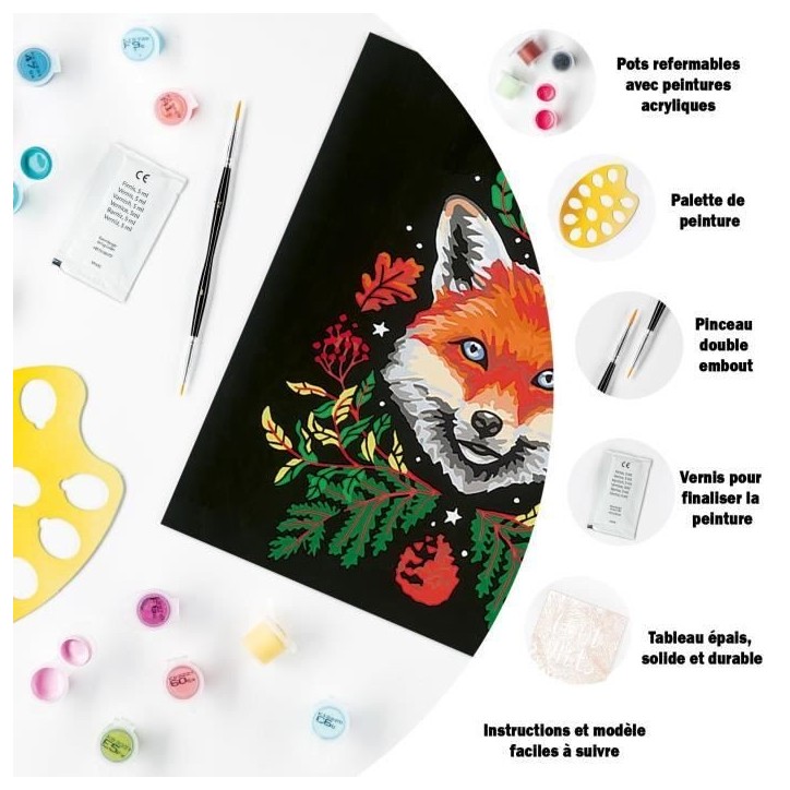 CreArt Fox / Renard 20x20 cm - format carré - Peinture par numéros – Des 12 ans – Ravensburger - 23511