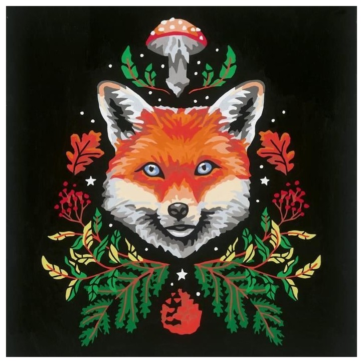 CreArt Fox / Renard 20x20 cm - format carré - Peinture par numéros – Des 12 ans – Ravensburger - 23511