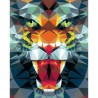 CreArt Tigre polygonal 24x30 cm - Peinture par numéros – Des 12 ans