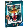 CreArt Tigre polygonal 24x30 cm - Peinture par numéros – Des 12 ans