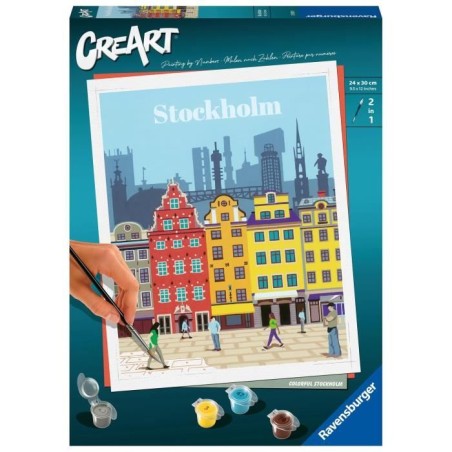 CreArt Stockholm 24x30 cm - Peinture par numéros – Des 12 ans – R