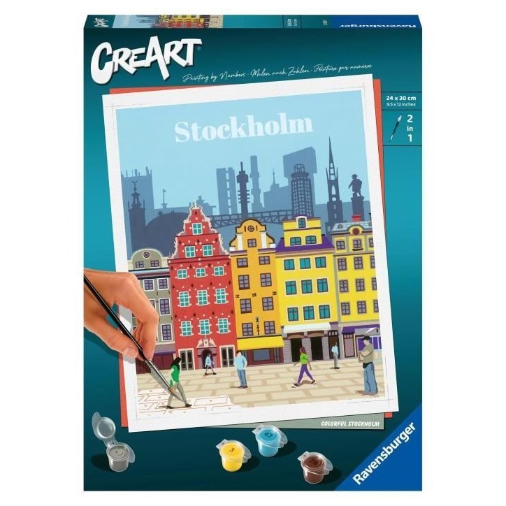 CreArt Stockholm 24x30 cm - Peinture par numéros – Des 12 ans – Ravensburger - 23520