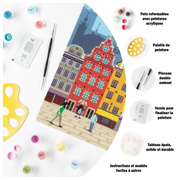 CreArt Stockholm 24x30 cm - Peinture par numéros – Des 12 ans – Ravensburger - 23520