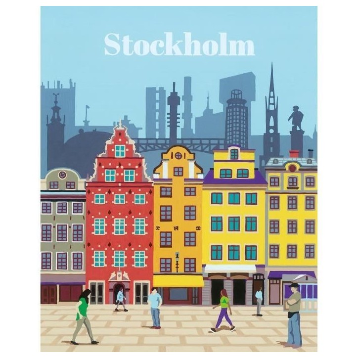CreArt Stockholm 24x30 cm - Peinture par numéros – Des 12 ans – Ravensburger - 23520