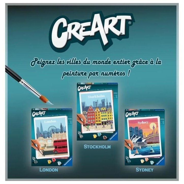 CreArt Stockholm 24x30 cm - Peinture par numéros – Des 12 ans – Ravensburger - 23520