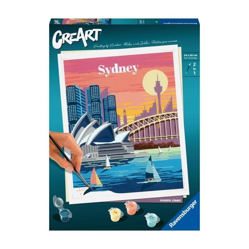 CreArt Sydney 24x30 cm - Peinture par numéros – Des 10 ans – Rave CreArt Sydney 24x30 cm - Peinture par numéros – Des 10 ans – Rave
