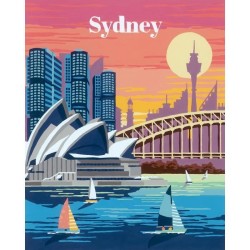 CreArt Sydney 24x30 cm - Peinture par numéros – Des 10 ans – Rave