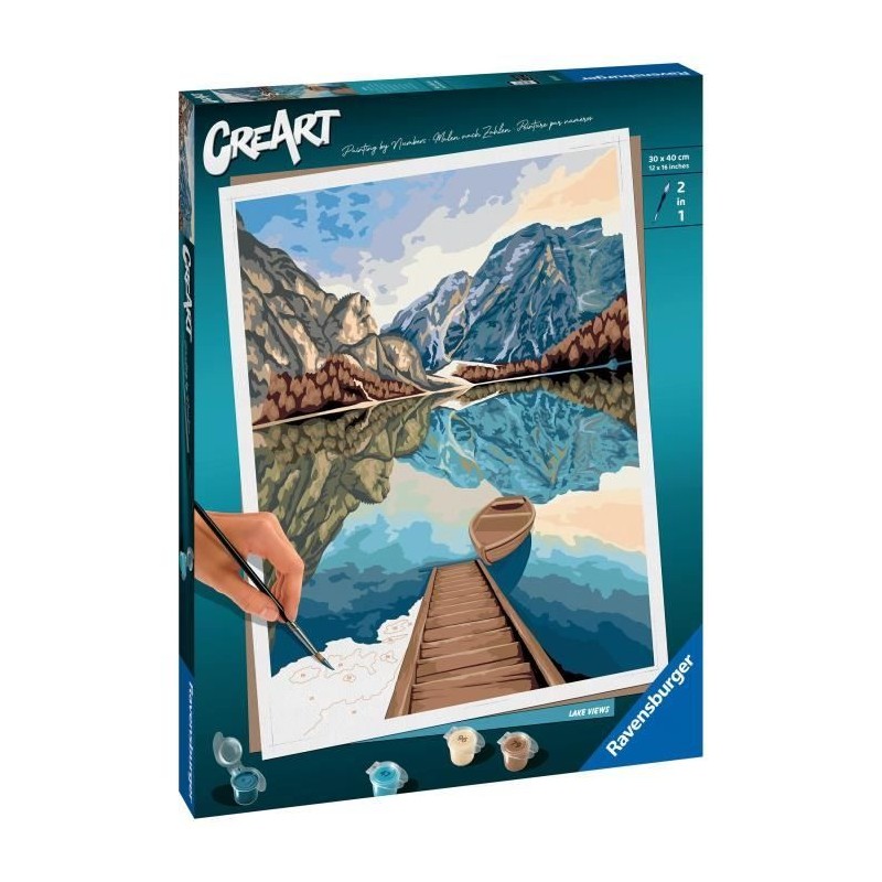 Ravensburger – CreArt grand format 30x40 cm – Lake views – Des 1 Ravensburger – CreArt grand format 30x40 cm – Lake views – Des 1