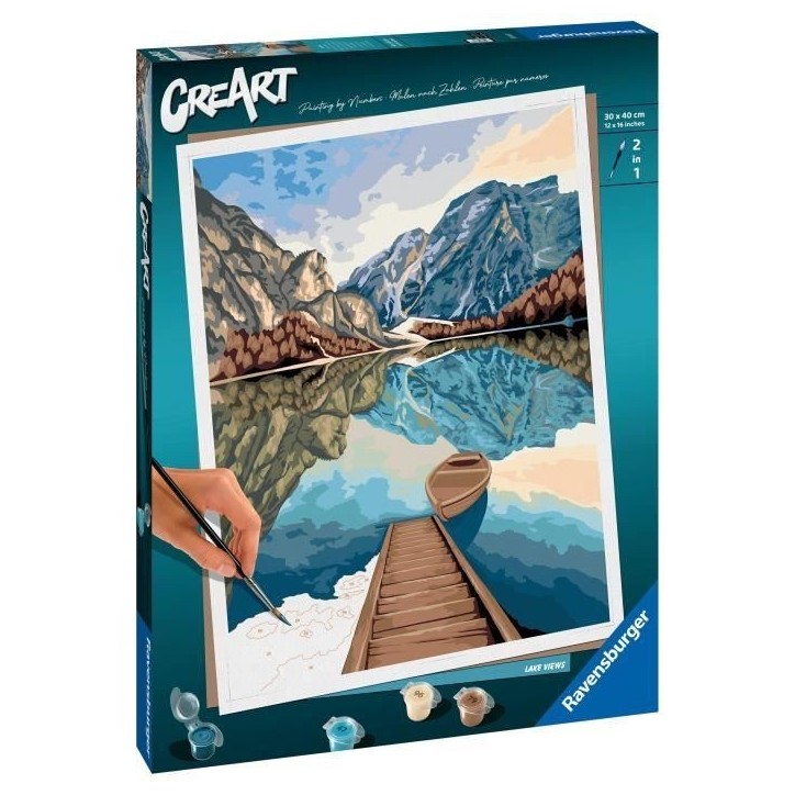 Ravensburger – CreArt grand format 30x40 cm – Lake views – Des 12 ans – 23612