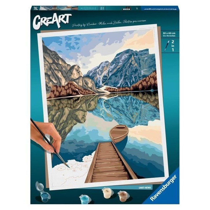 Ravensburger – CreArt grand format 30x40 cm – Lake views – Des 12 ans – 23612