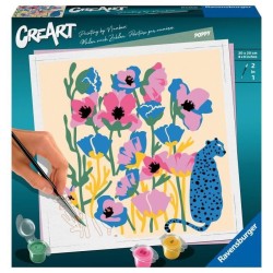 CreaArt Poppy - 20x20 cm - Edition limitée Jolane - Peinture au numé