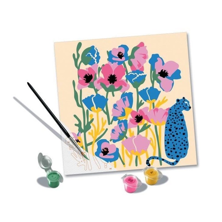 CreaArt Poppy - 20x20 cm - Edition limitée Jolane - Peinture au numéro Adulte - Des 12 ans - Décoration murale - RAVENSBURGER CreaArt Poppy - 20x20 cm - Edition limitée Jolane - Peinture au numéro Adulte - Des 12 ans - Décoration murale - RAVENSBURGER