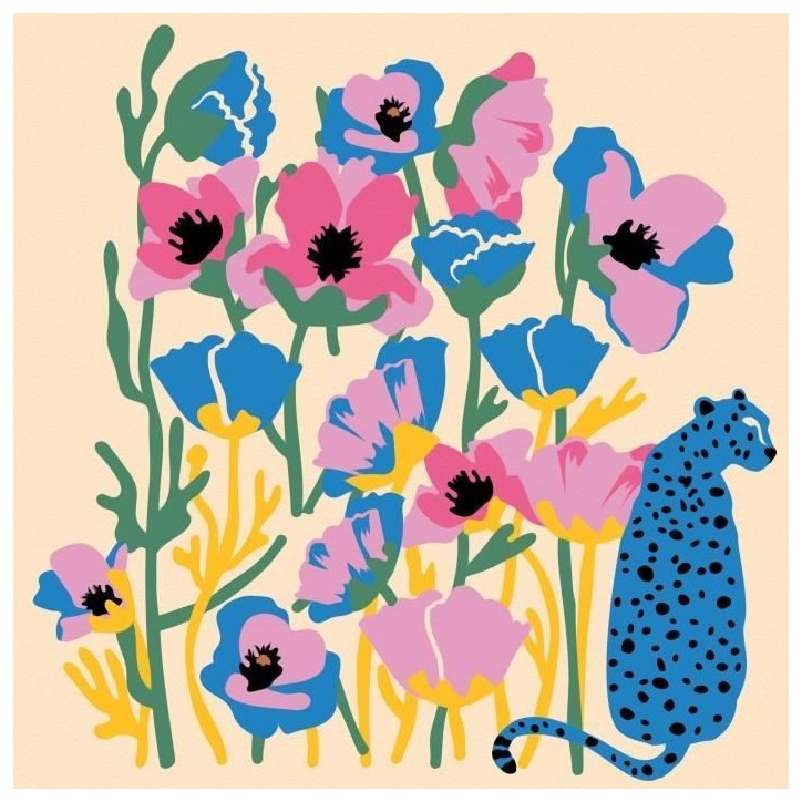 CreaArt Poppy - 20x20 cm - Edition limitée Jolane - Peinture au numéro Adulte - Des 12 ans - Décoration murale - RAVENSBURGER CreaArt Poppy - 20x20 cm - Edition limitée Jolane - Peinture au numéro Adulte - Des 12 ans - Décoration murale - RAVENSBURGER