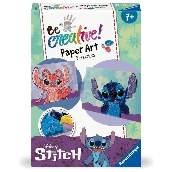 Be Creative Quilling Stitch, 2 réalisations Tableaux, Papier coloré, Des 7 ans, 23750, Ravensburger