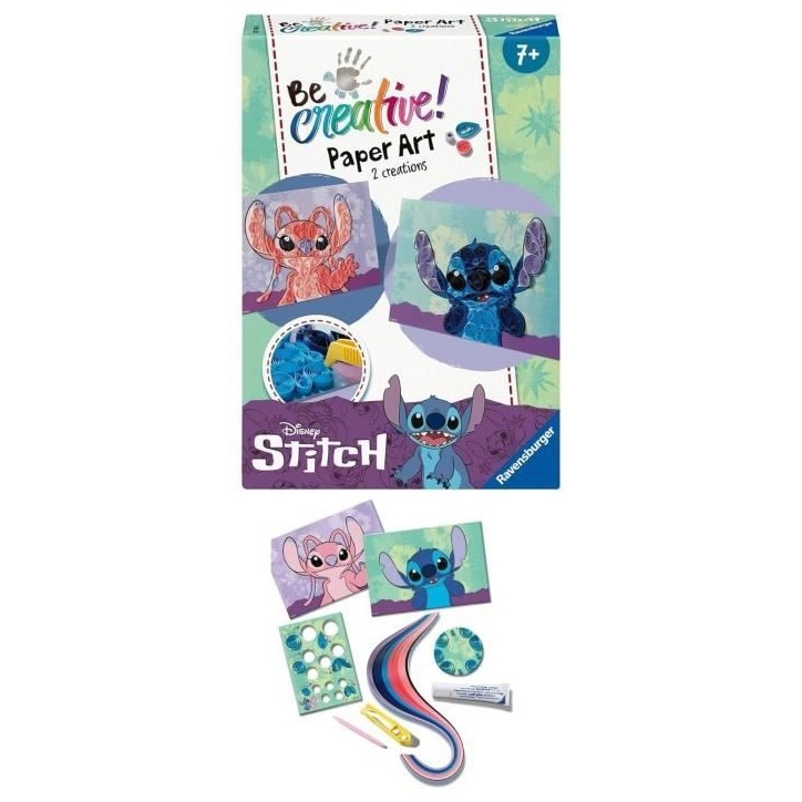 Be Creative Quilling Stitch, 2 réalisations Tableaux, Papier coloré, Des 7 ans, 23750, Ravensburger