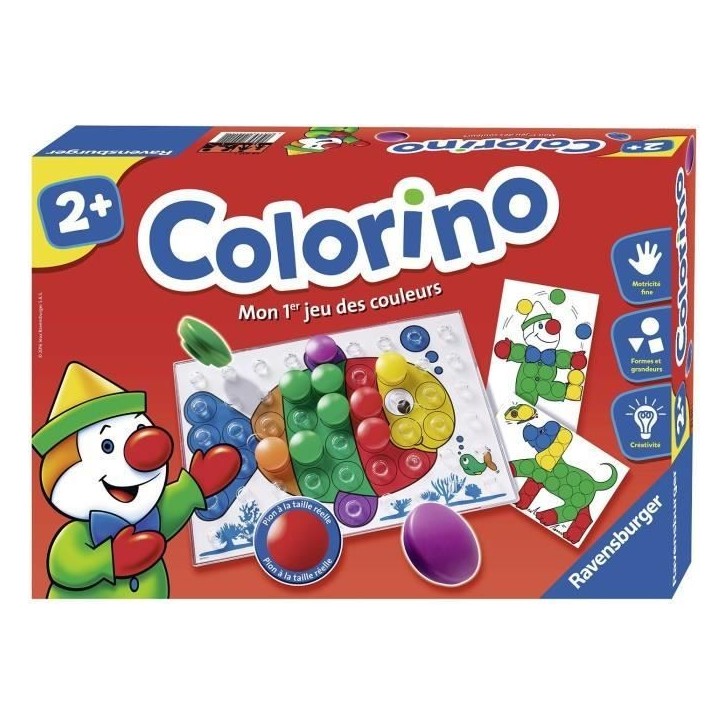 Colorino - Jeu éducatif - Apprentissage des couleurs - Activités créatives enfant - Ravensburger - Des 2 ans Colorino - Jeu éducatif - Apprentissage des couleurs - Activités créatives enfant - Ravensburger - Des 2 ans