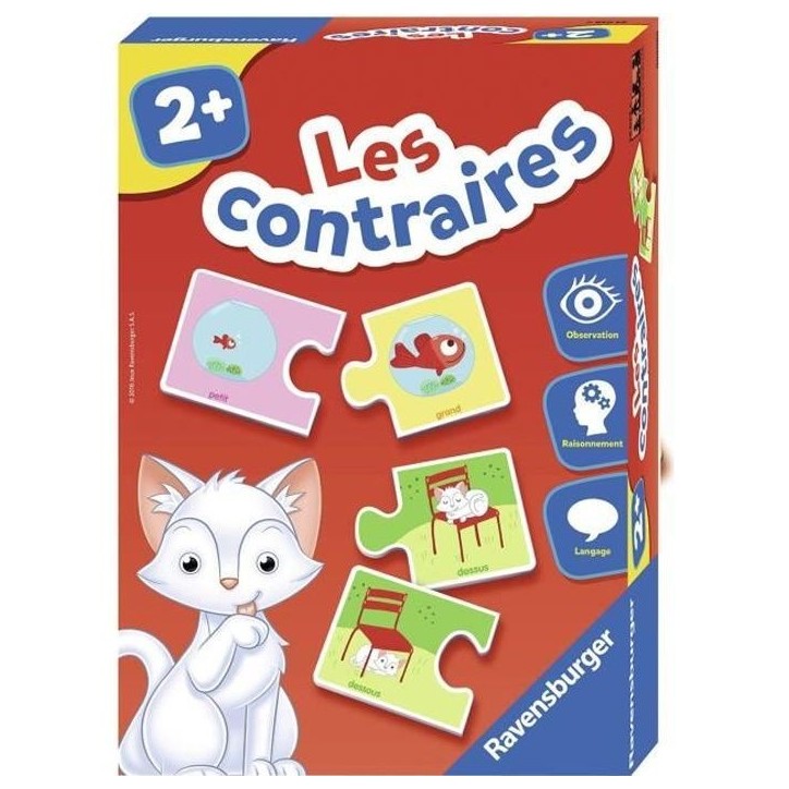 Les contraires - Jeu éducatif - Découvertes des contraires - Ravensburger - Des 2 ans Les contraires - Jeu éducatif - Découvertes des contraires - Ravensburger - Des 2 ans
